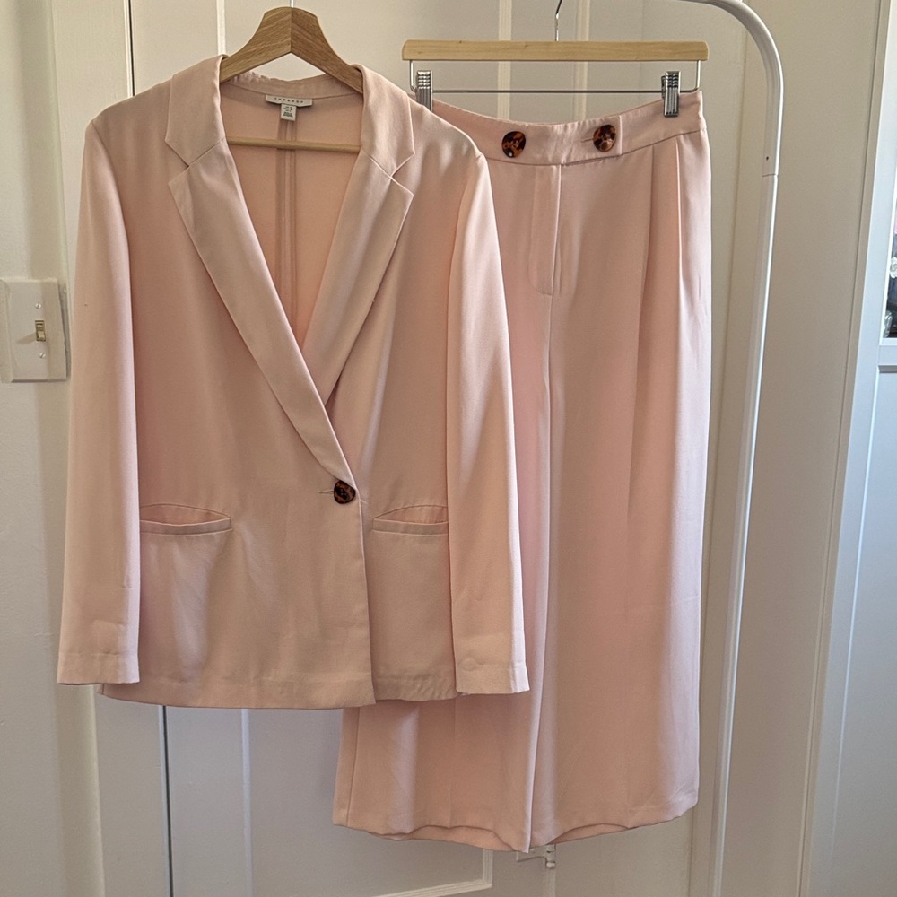 Topshop Light Powder Pink Pant Suit